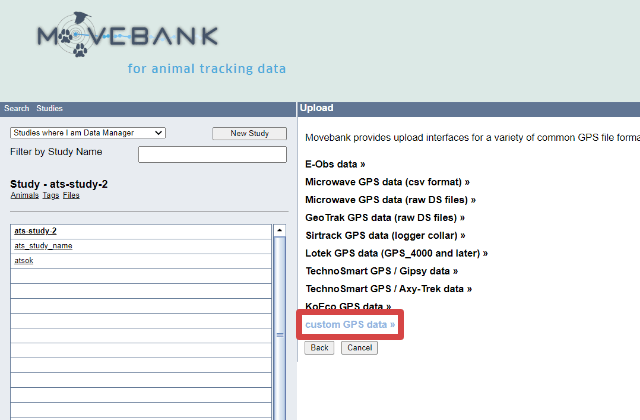 Custom data link image